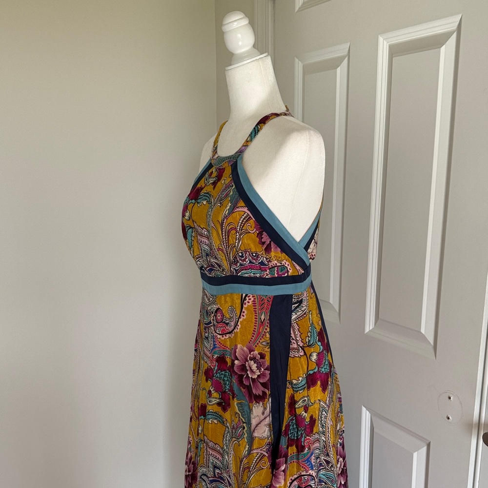NWT By Anthropologie Halter Tiered Maxi Dress Size 4 - Picture 6 of 12
